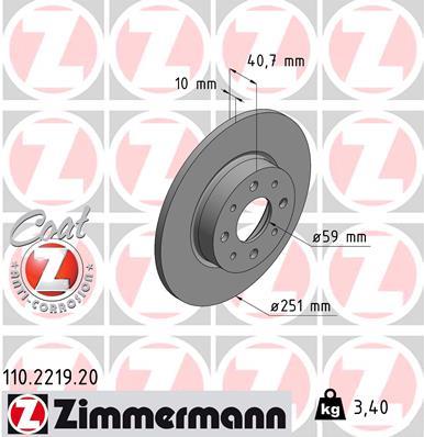 ZIMMERMANN 110.2219.20 EAN: 4250238750642.