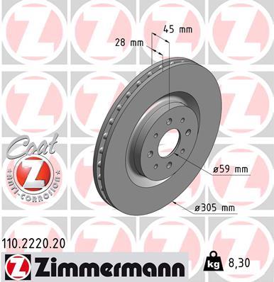 ZIMMERMANN 110.2220.20 EAN: 4250238753131.
