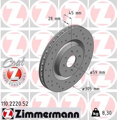 ZIMMERMANN 110.2220.52 EAN: 4250238758532.