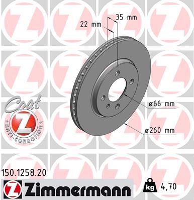 ZIMMERMANN 150.1258.20 EAN: 4250238758525.
