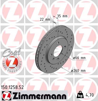 ZIMMERMANN 150.1258.52 EAN: 4250238746751.