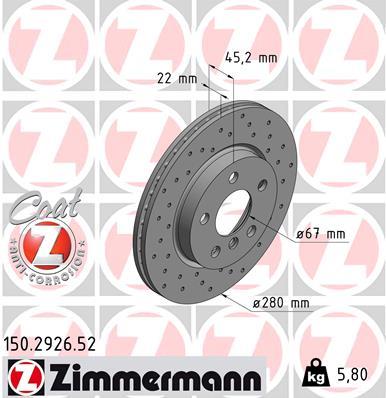 ZIMMERMANN 150.2926.52 EAN: 4250238763697.