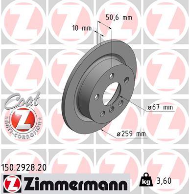 ZIMMERMANN 150.2928.20 EAN: 4250238762096.