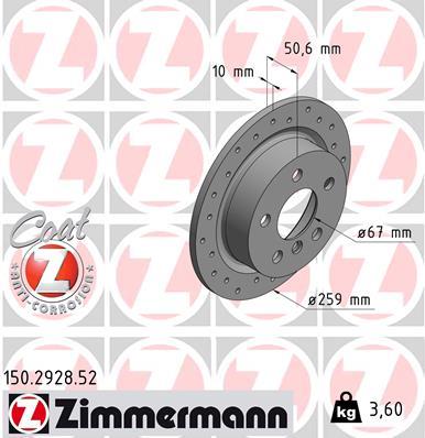 ZIMMERMANN 150.2928.52 EAN: 4250238785101.