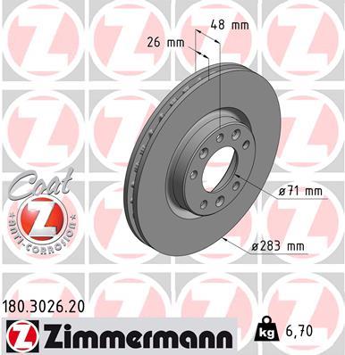 ZIMMERMANN 180.3026.20 EAN: 4250238765271.