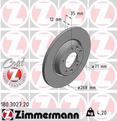 ZIMMERMANN 180.3027.20 EAN: 4250238766308.