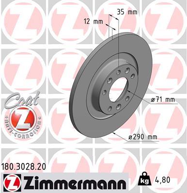 ZIMMERMANN 180.3028.20 EAN: 4250238766315.