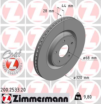 ZIMMERMANN 200.2533.20 EAN: 4250238765387.