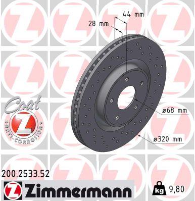 ZIMMERMANN 200.2533.52 EAN: 4250238765394.