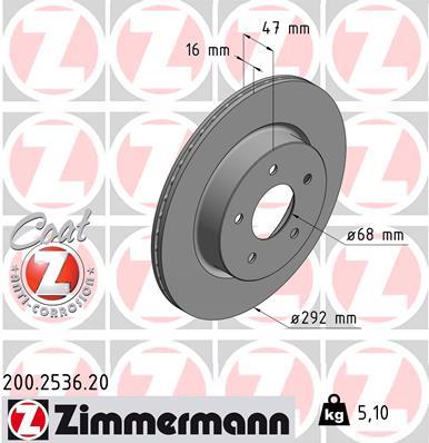 ZIMMERMANN 200.2536.20 EAN: 4250238765448.