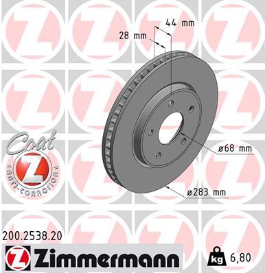 ZIMMERMANN 200.2538.20 EAN: 4250238780595.