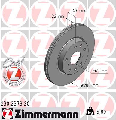ZIMMERMANN 230.2378.20 EAN: 4250238757016.
