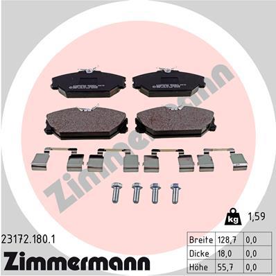ZIMMERMANN 23172.180.1 Číslo výrobce: 23172. EAN: 4250238737346.