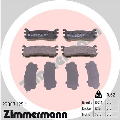 ZIMMERMANN 23387.125.1 Číslo výrobce: 23387. EAN: 4250238738091.