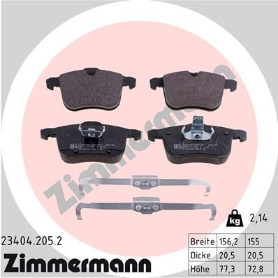 ZIMMERMANN 23404.205.2 Číslo výrobce: 23404. EAN: 4250238765516.