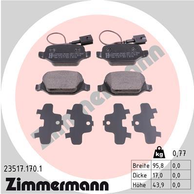 ZIMMERMANN 23517.170.1 Číslo výrobce: 23517. EAN: 4250238753858.
