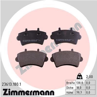 ZIMMERMANN 23613.180.1 Číslo výrobce: 23613. EAN: 4250238738978.