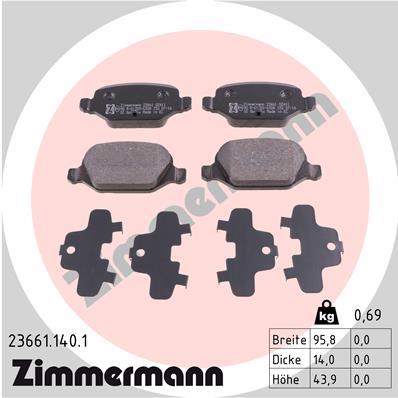 ZIMMERMANN 23661.140.1 Číslo výrobce: 23661. EAN: 4250238739104.