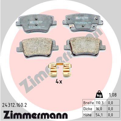 ZIMMERMANN 24312.160.2 Číslo výrobce: 24312. EAN: 4250238788454.