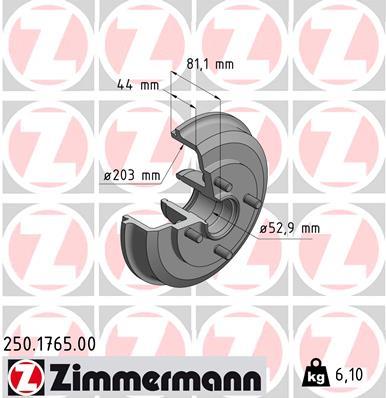 ZIMMERMANN 250.1765.00 EAN: 4250238706953.