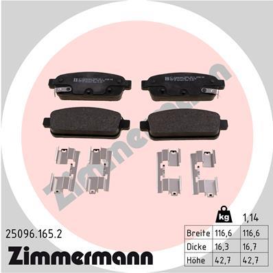 ZIMMERMANN 25096.165.2 Číslo výrobce: 25096. EAN: 4250238759065.