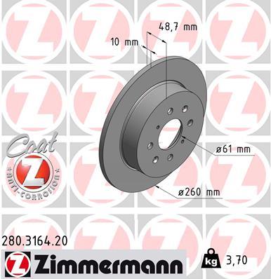 ZIMMERMANN 280.3164.20 EAN: 4250238762782.
