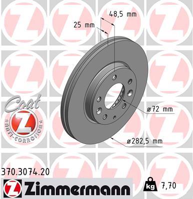 ZIMMERMANN 370.3074.20 EAN: 4250238758273.
