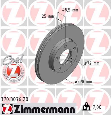 ZIMMERMANN 370.3076.20 EAN: 4250238757177.