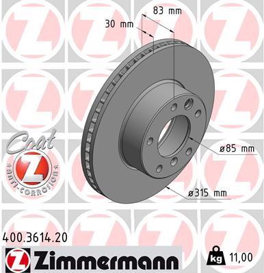 ZIMMERMANN 400.3614.20 EAN: 4250238762775.