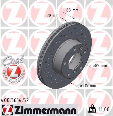 ZIMMERMANN 400.3614.52 EAN: 4250238748748.