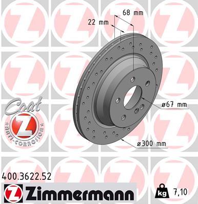 ZIMMERMANN 400.3622.52 EAN: 4250238748878.