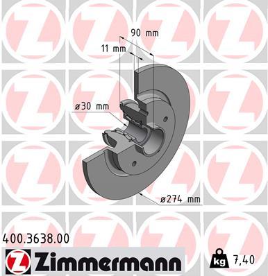 ZIMMERMANN 400.3638.00 EAN: 4250238761020.
