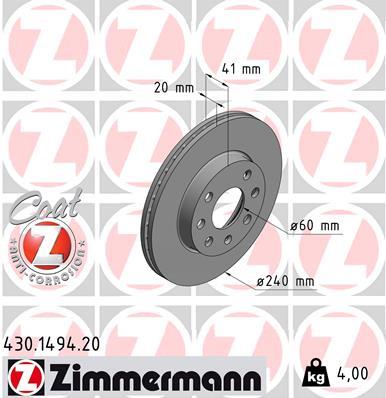 ZIMMERMANN 430.1494.20 EAN: 4250238719533.