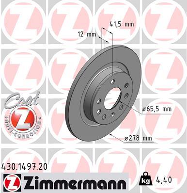 ZIMMERMANN 430.1497.20 EAN: 4250238757450.