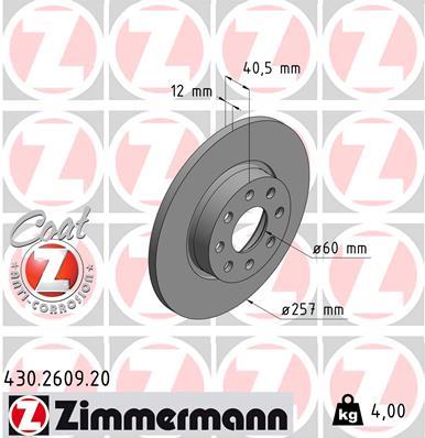 ZIMMERMANN 430.2609.20 EAN: 4250238717041.