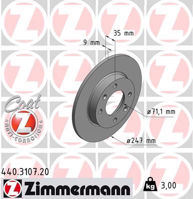 ZIMMERMANN 440.3107.20 EAN: 4250238762973.