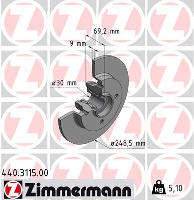 ZIMMERMANN 440.3115.00 EAN: 4250238742500.