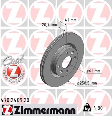ZIMMERMANN 470.2409.20 EAN: 4250238762614.