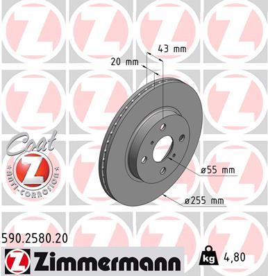 ZIMMERMANN 590.2580.20 EAN: 4250238764410.