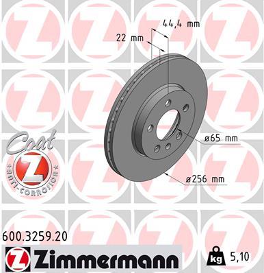 ZIMMERMANN 600.3259.20 EAN: 4250238778462.
