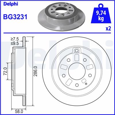 DELPHI BG3231 EAN: 5012759066829.
