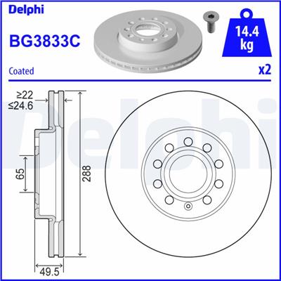 DELPHI BG3833C EAN: 5012759529768.