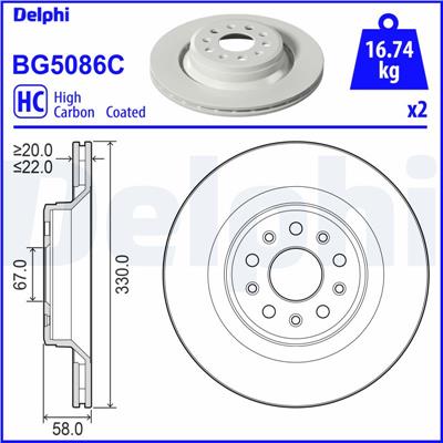 DELPHI BG5086C EAN: 5012759560105.