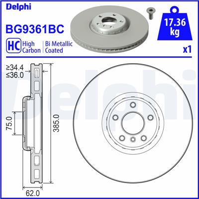 DELPHI BG9361BC EAN: 5012759556306.