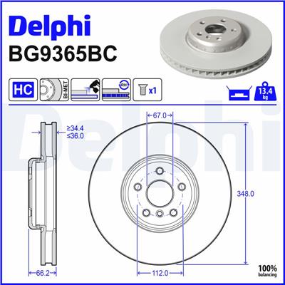 DELPHI BG9365BC EAN: 5012759556351.