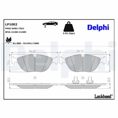 DELPHI LP1002 EAN: 5012759067307.