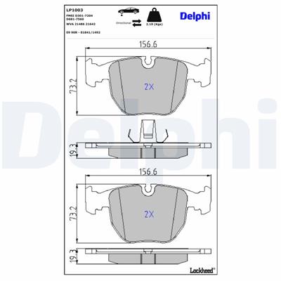 DELPHI LP1003 EAN: 5012759067314.