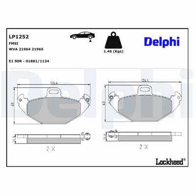 DELPHI LP1252 EAN: 5012759073186.