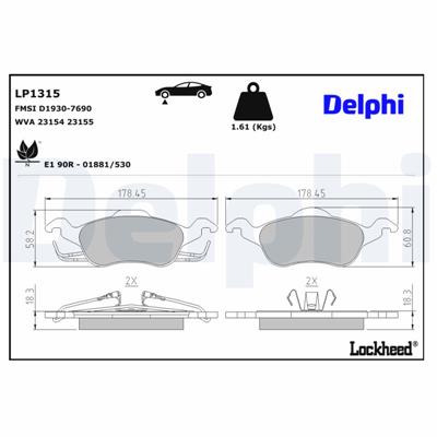 DELPHI LP1315 EAN: 5012759078594.