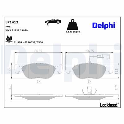 DELPHI LP1413 EAN: 5012759085769.